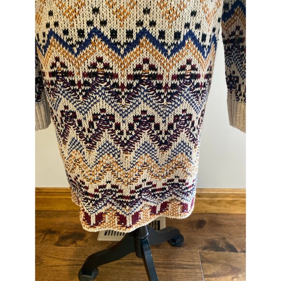ADORA Oversized Cardigan Sweater Sz Small Multicolor Southwest or Tribal Pattern - Picture 8 of 12